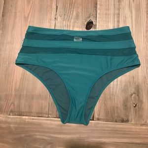 Hunter Green high waisted bathing suit bottom